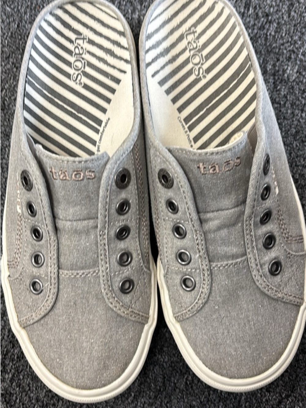 Taos Footwear Gray Slip-On Canvas Sneakers - Picture 6 of 9